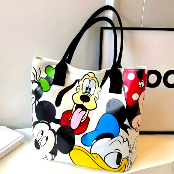 Disney Handbags - Disney Character Tote Bag - Black, Red, Blue, Yellow NWT